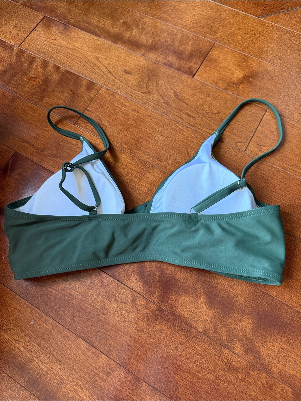 Green Twist Front Bikini Top - Picture 4 of 9